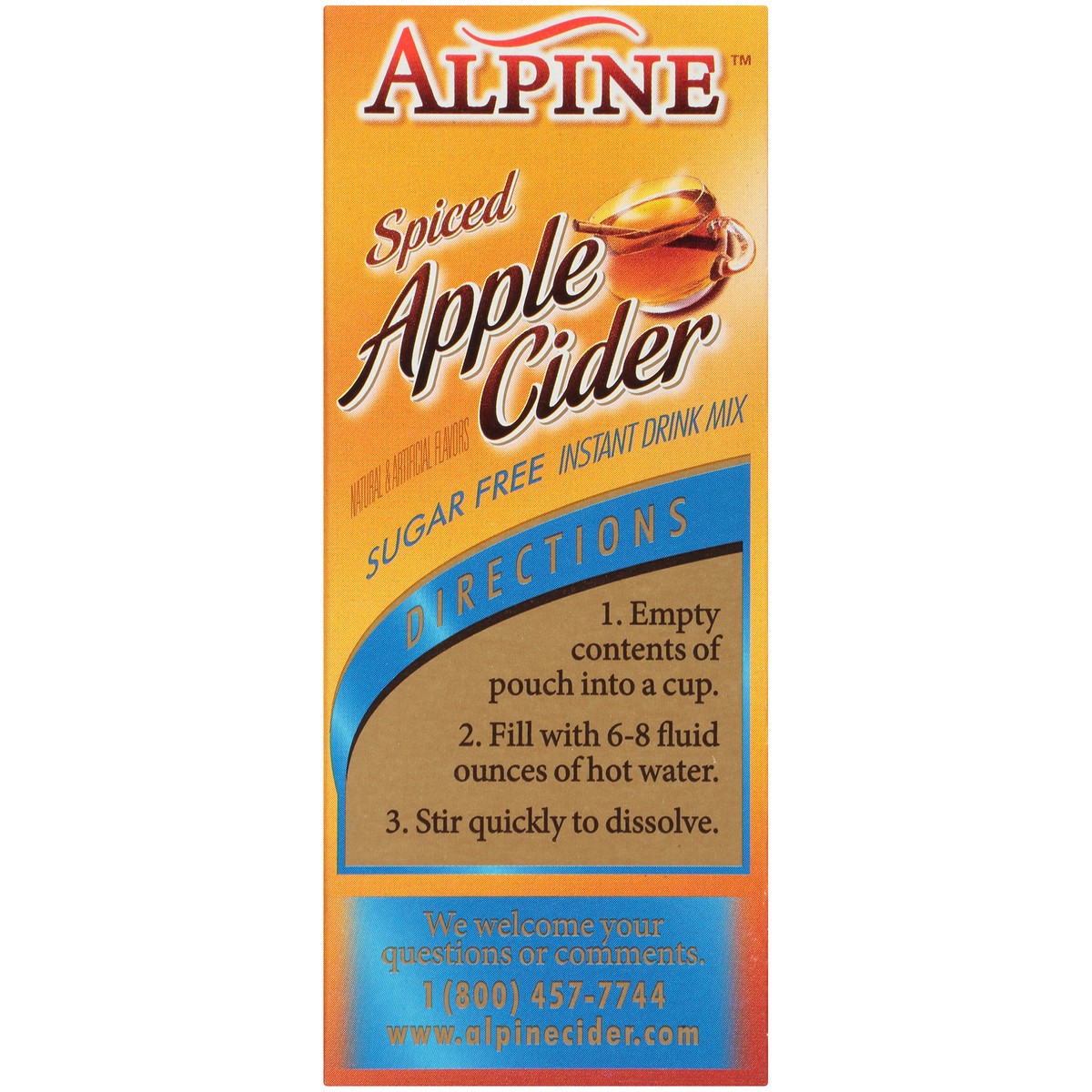 slide 10 of 15, Alpine Apple Flavor Drink Mix Sugar-Free Spiced Cider, 7.4 oz
