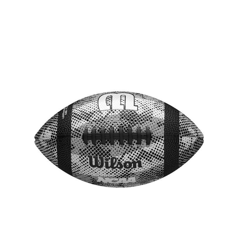 slide 3 of 7, Wilson NCAA Statement Jr Football - Black/Gray, 1 ct