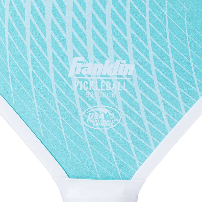 slide 4 of 7, Franklin Sports 2 Player Journey Paddle Ball Set in Mesh Bag - Navy/Turquoise: Wood, 11.75" Head, 1 ct