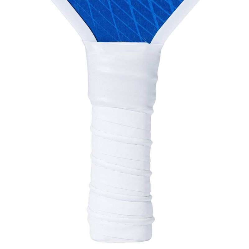 slide 5 of 7, Franklin Sports 2 Player Journey Paddle Ball Set in Mesh Bag - Navy/Turquoise: Wood, 11.75" Head, 1 ct