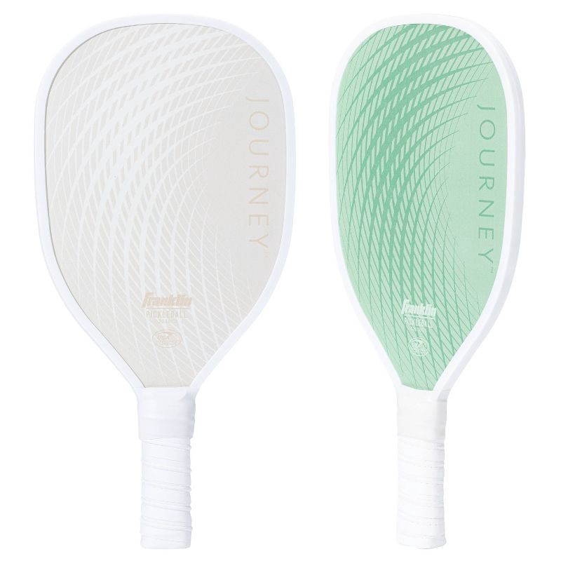 slide 3 of 7, Franklin Sports 2 Player Journey Traditional Pickleball Paddle Set in Mesh Bag - Green/Beige, 1 ct