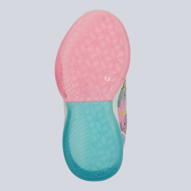 slide 4 of 4, Toddler Hello Kitty Athletic Sneakers - 6T: Hook & Loop Closure, Elastic Laces, Animal Prints, Textured Outsole, CR2032 Battery, 1 ct