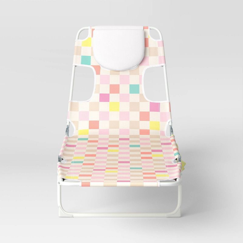 slide 2 of 6, Folding Lounger Pink - Sun Squad™, 1 ct