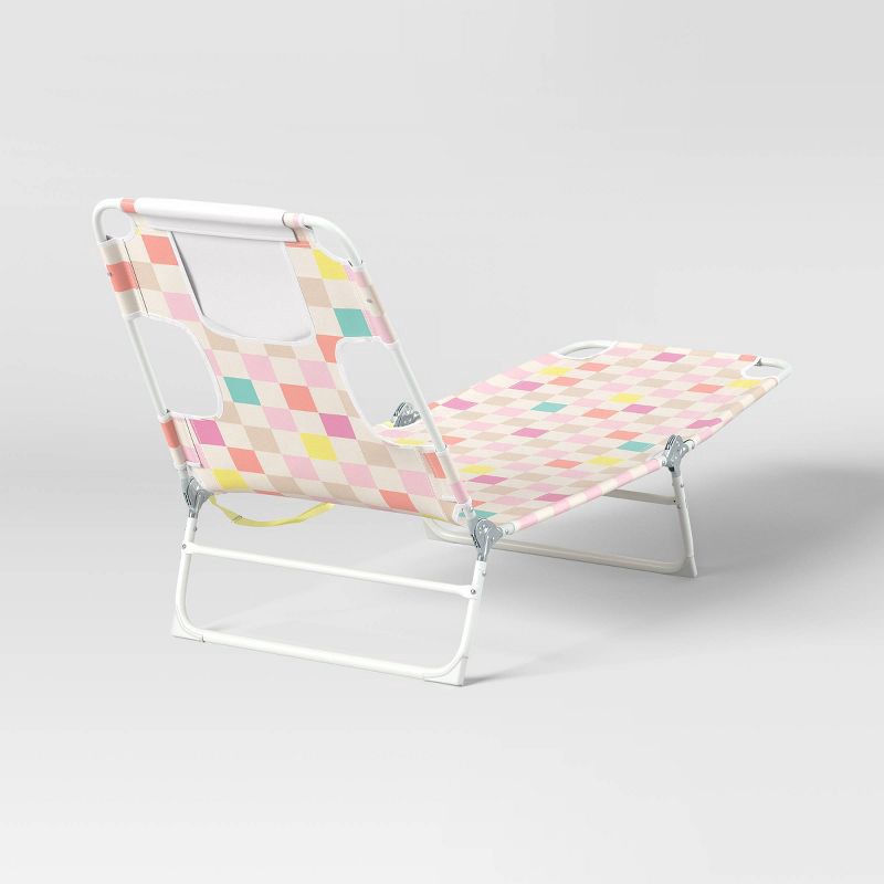 slide 3 of 6, Folding Lounger Pink - Sun Squad™, 1 ct