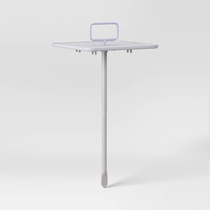 slide 2 of 3, Stake Table with White Tabletop and Purple Handle - Sun Squad™, 1 ct