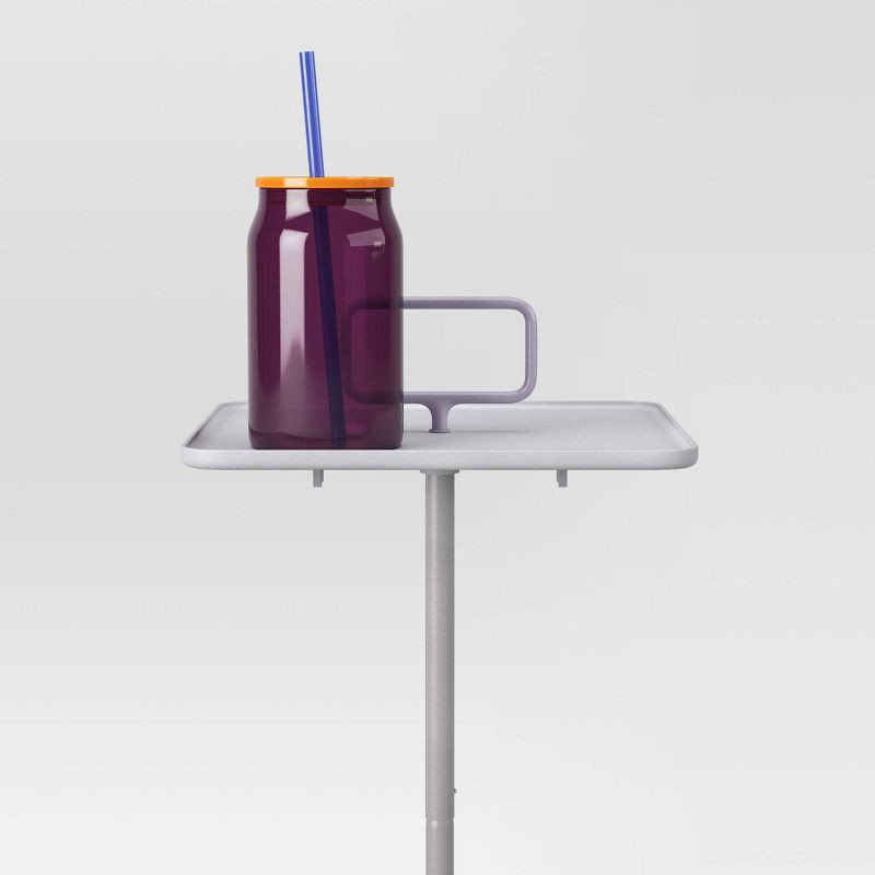 slide 3 of 3, Stake Table with White Tabletop and Purple Handle - Sun Squad™, 1 ct