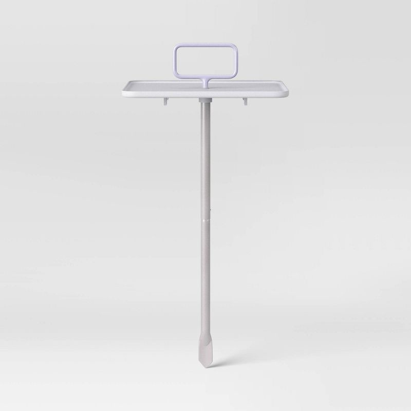 slide 1 of 3, Stake Table with White Tabletop and Purple Handle - Sun Squad™, 1 ct