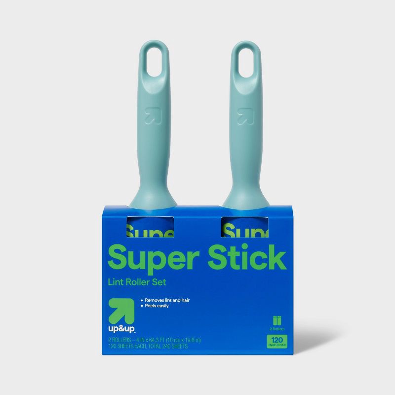 slide 1 of 3, Lint Roller 120 Sheets - 2ct - up&up™, 120 sheets, 2 ct