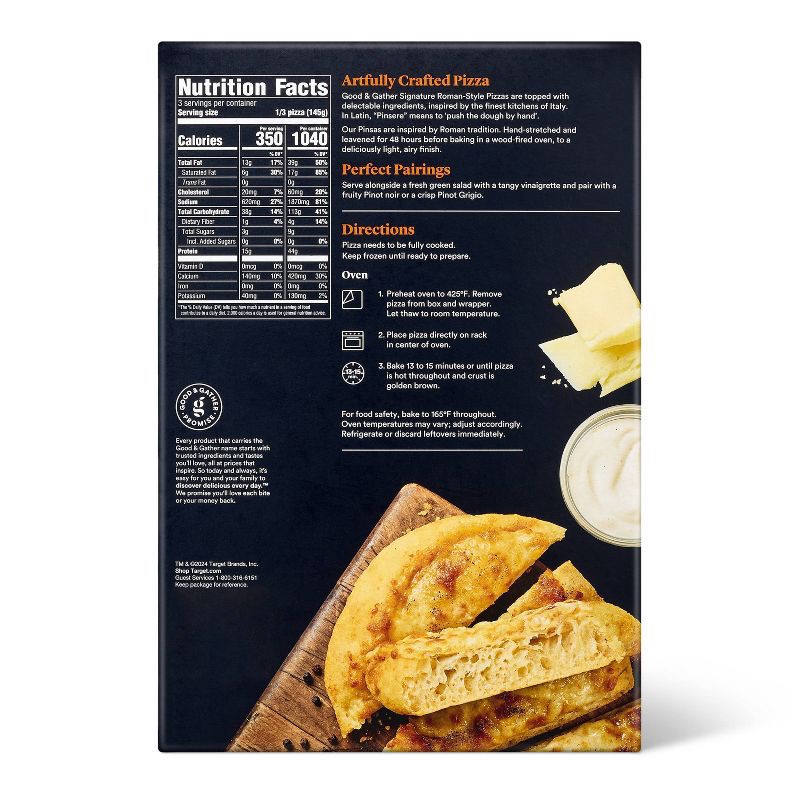 slide 2 of 4, Wood-Fired Roman-Style Crust Frozen Pizza Cacio e Pepe - 15.3oz - Good & Gather™, 15.3 oz