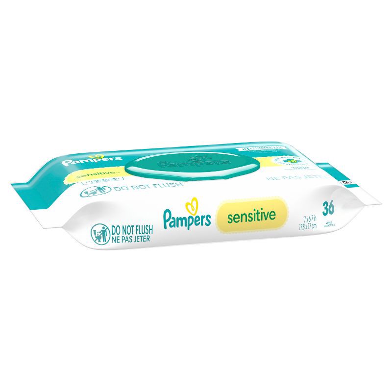 slide 2 of 11, Pampers Sensitive Baby Wipes - 36ct, 36 ct