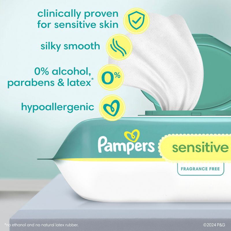 slide 3 of 11, Pampers Sensitive Baby Wipes - 36ct, 36 ct