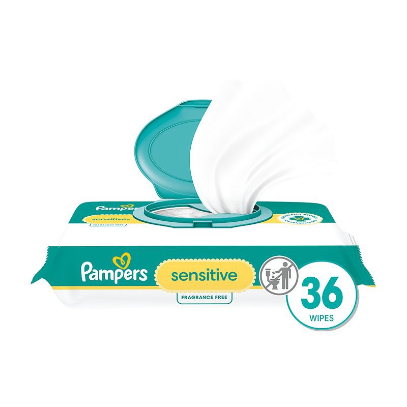 slide 1 of 11, Pampers Sensitive Baby Wipes - 36ct, 36 ct