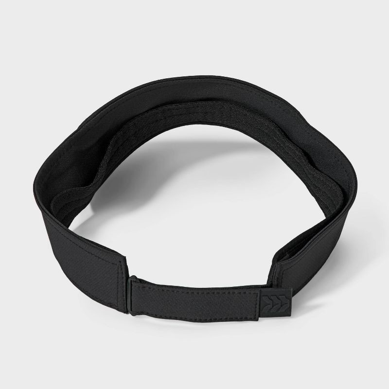 slide 3 of 4, Visor Hat - All In Motion™ Black: UPF 50+, Adjustable Hook & Loop, Lightweight Woven Fabric, 1 ct