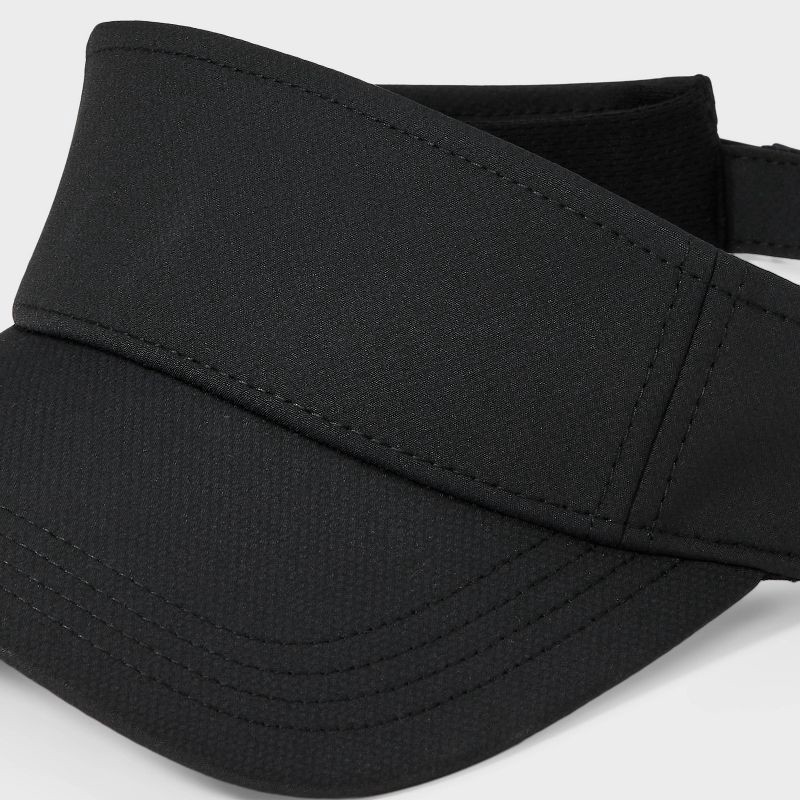 slide 4 of 4, Visor Hat - All In Motion™ Black: UPF 50+, Adjustable Hook & Loop, Lightweight Woven Fabric, 1 ct