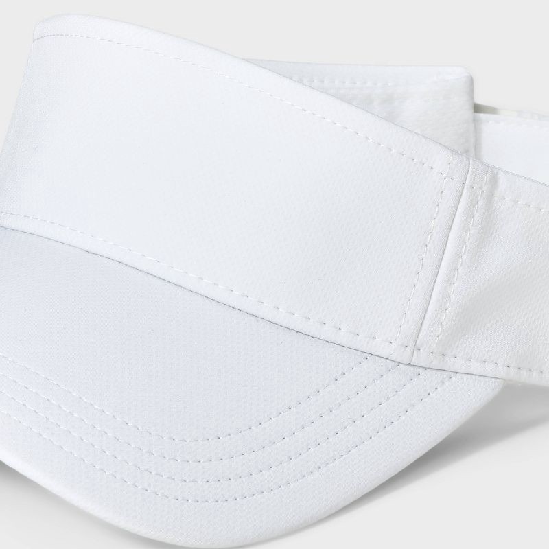 slide 4 of 4, Visor Hat - All In Motion™ White: Adjustable Lightweight Woven Fabric, UPF 50+ Protection, Hand Wash, Hook & Loop Fastener, 1 ct