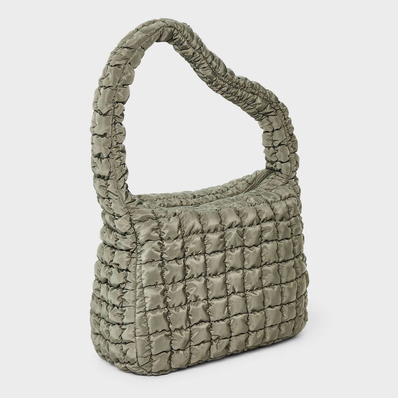 slide 3 of 5, Puffer Hobo Shoulder Bag - Wild Fable™ Green, 1 ct