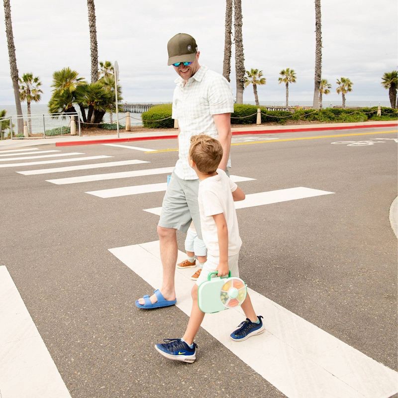 slide 3 of 6, GoBe Kids' 2-in-1 Bento Style Lunchbox with Small Snack Spinner Flip - Sage Green: Ages 3-10, Polypropylene, 1 ct