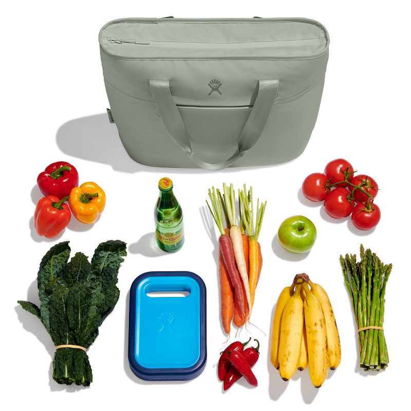 slide 4 of 5, Hydro Flask 20 Liter Insulated Tote - Agave: Polyester Zip Cooler, Outside Pocket, 20 liter