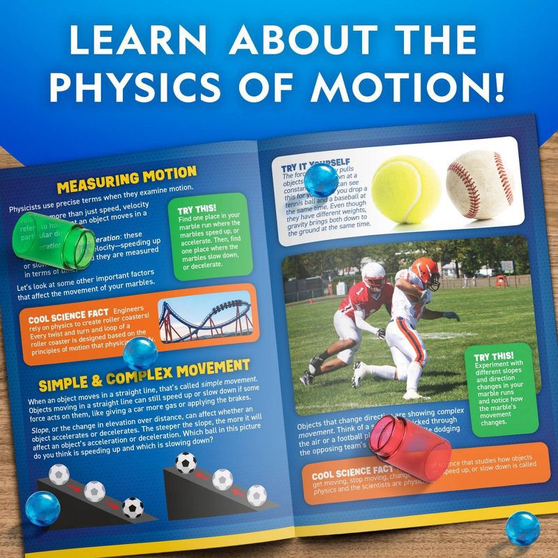 slide 5 of 5, National Geographic 100 PC Marble run: Creative, Engineering, Physics, Activity Guide Included, 100 ct
