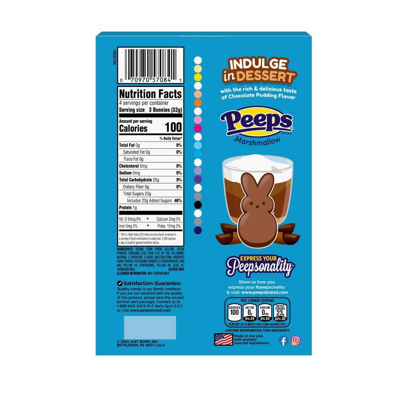 slide 2 of 4, Peeps Easter Chocolate Pudding Flavored Marshmallow Bunnies - 4.5oz, 4.5 oz