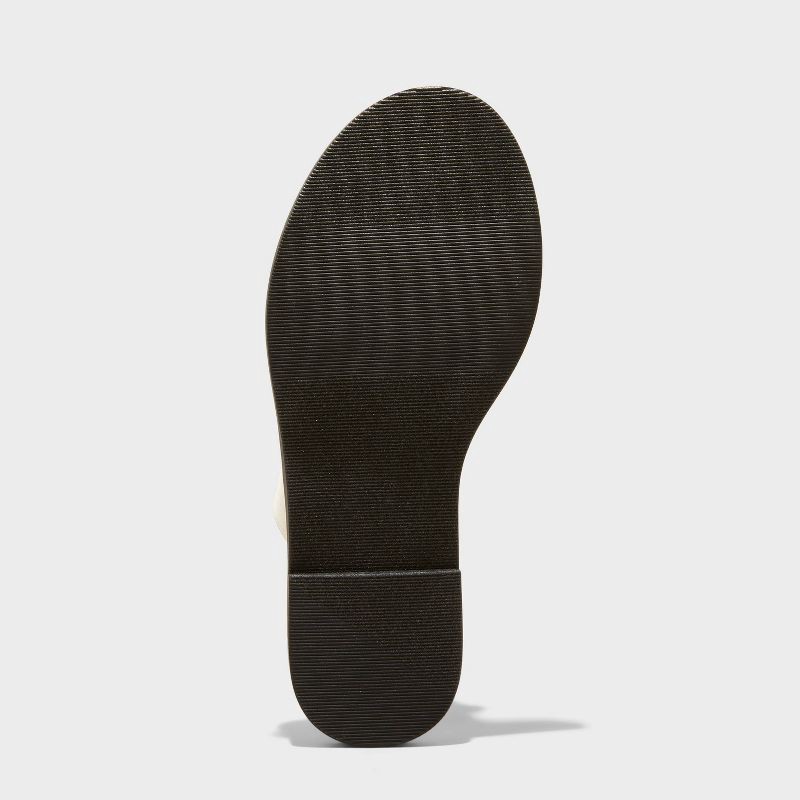 slide 4 of 4, Women's Tarin Ankle Wrap Thong Sandals - A New Day™ Cream 10: Cushioned Footbed, Adjustable Ankle Strap, 1 ct