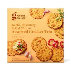 Assorted Cracker Trio - Garlic, Rosemary, Red Chili Flavored - 19.5oz - Good & Gather™