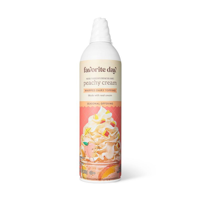 slide 1 of 4, Peaches and Cream Whipped Dairy Topping - 13oz - Favorite Day™, 13 oz