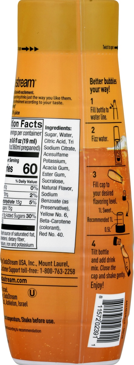 slide 10 of 10, SodaStream Orange Soda Mix, 14.8 fl oz