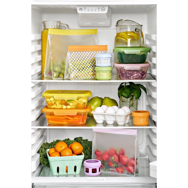 slide 2 of 8, Ello 10pc Snap and Nest Meal Prep Food Storage Containers Multicolor Brights, 10 ct