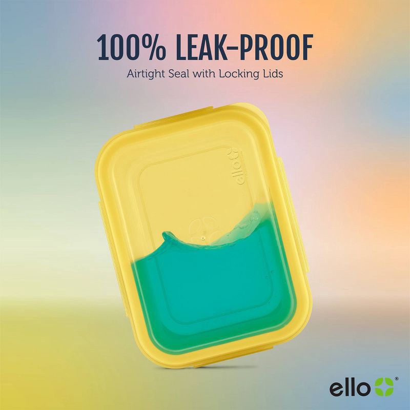 slide 4 of 8, Ello 10pc Snap and Nest Meal Prep Food Storage Containers Multicolor Brights, 10 ct