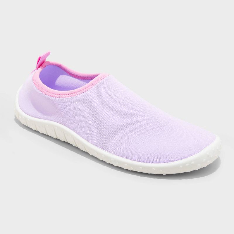 slide 1 of 4, Kids' Grover Slip-On Water Shoes - Cat & Jack™ Purple S: Breathable Upper, Textured Outsole, 1 ct