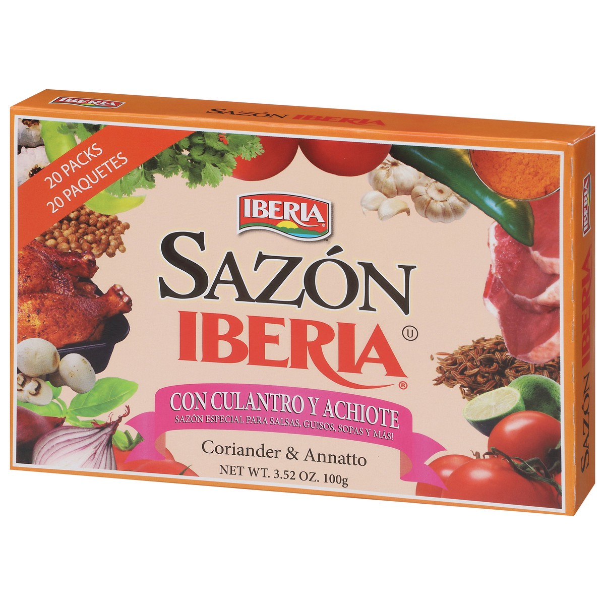 slide 4 of 14, Iberia Sazon Coriander & Annatto 20 Packs, 20 ct