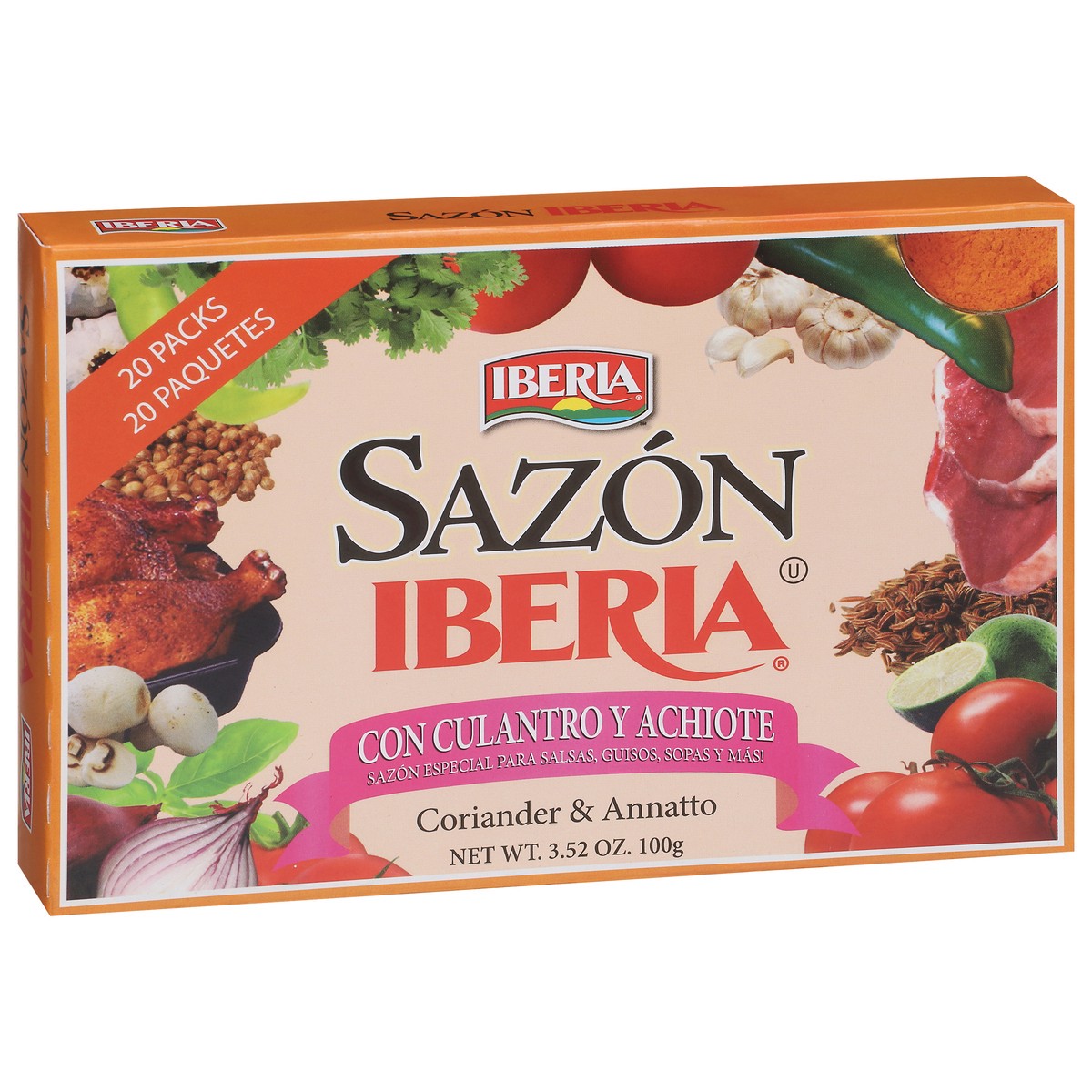 slide 5 of 14, Iberia Sazon Coriander & Annatto 20 Packs, 20 ct