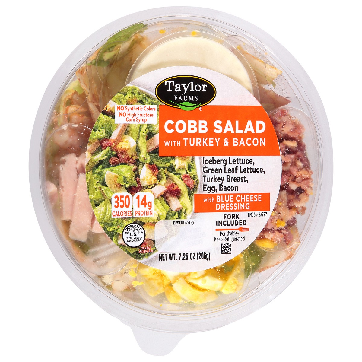 slide 4 of 9, Taylor Farms Cobb Salad with Turkey & Bacon 7.25 oz, 7.75 oz