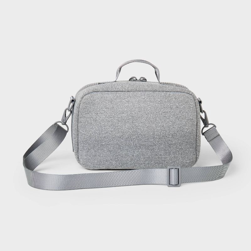 slide 3 of 4, Faux Neoprene Lunch Tote - All In Motion™ Heather Gray: Zipper Closure, Recycled Material, 1 ct