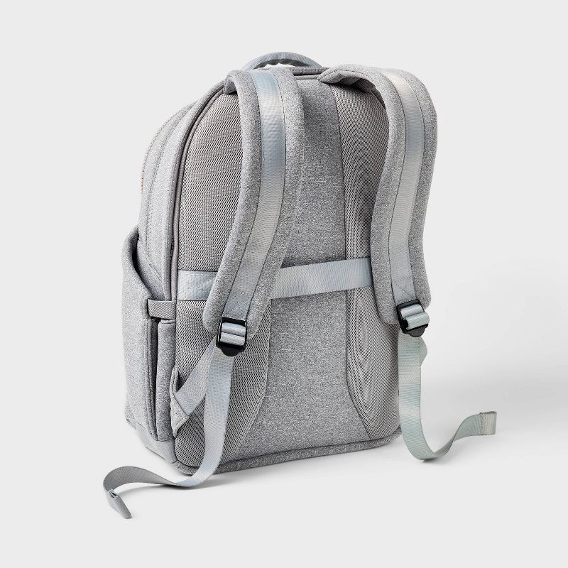 slide 2 of 5, 14L Faux Neoprene Backpack - All In Motion™ Heather Gray: High School 16-Inch Laptop, 14 liter