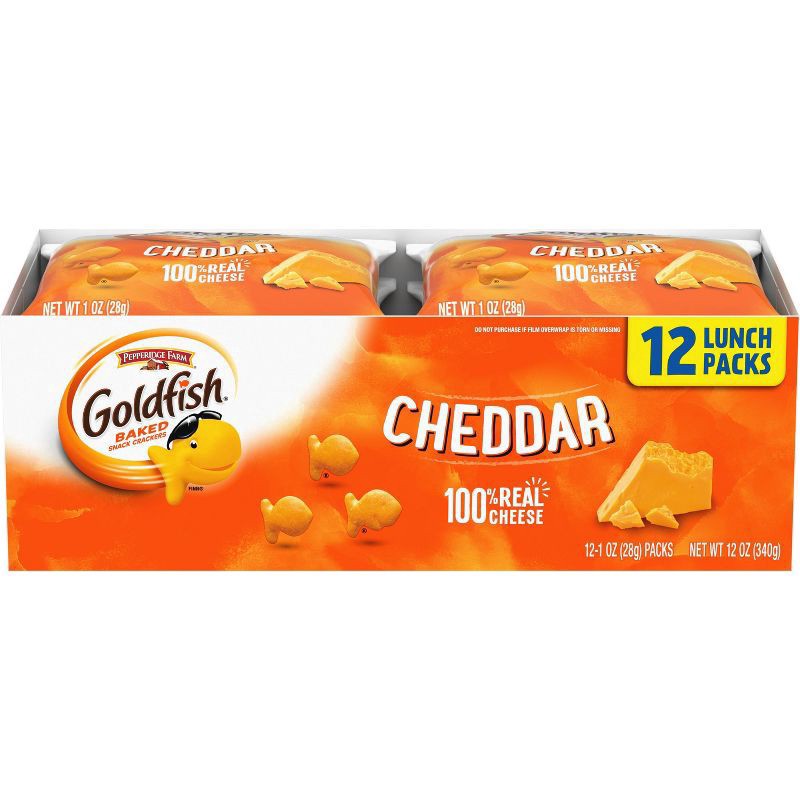 slide 1 of 1, Goldfish Cheddar Crackers Multi-Pack, 12 ct; 1 oz