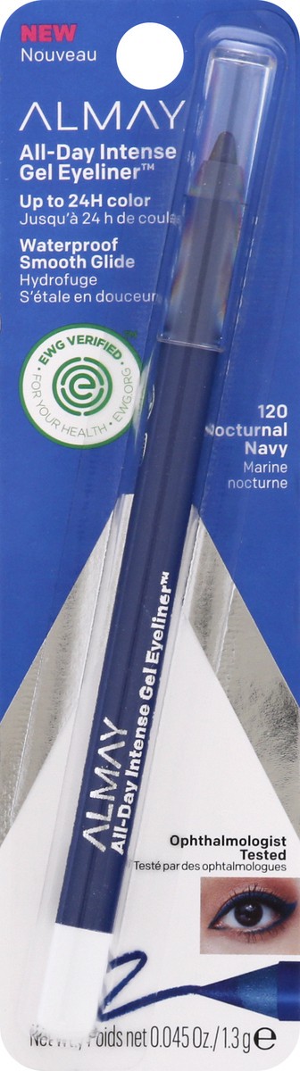 slide 8 of 9, Almay Nocturnal Navy 120 Waterproof Gel Eyeliner 0.045 oz, 028 oz