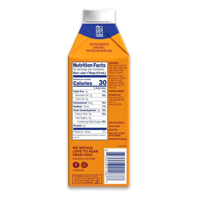 slide 4 of 6, nutpods Cookie Butter Cane Sugar Sweetened Creamer - 25.4 fl oz, 25.4 fl oz