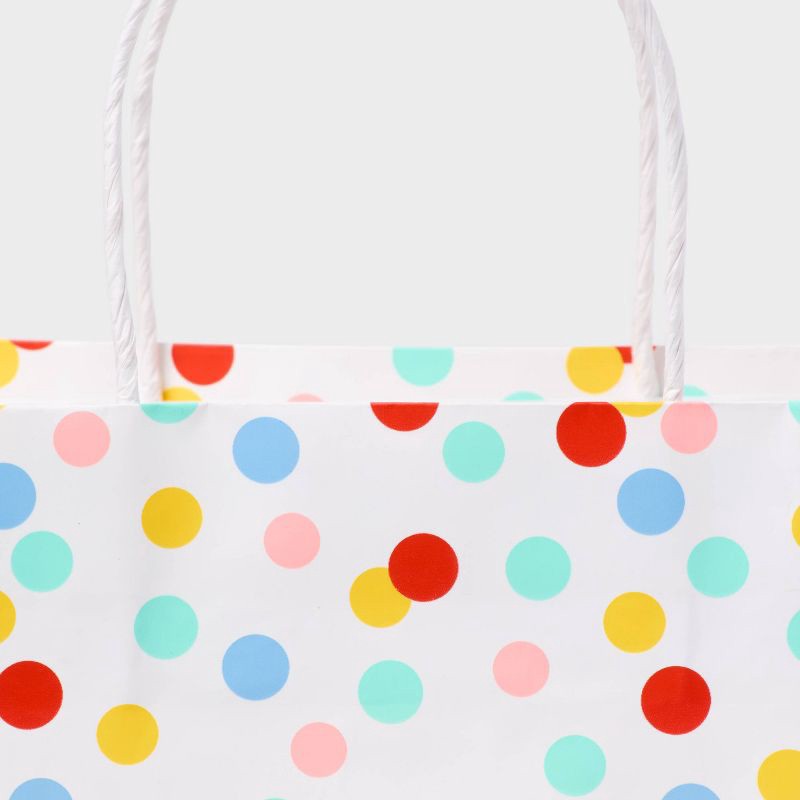 slide 3 of 3, Small Polka Dot Gift Bag White - Spritz™, 1 ct