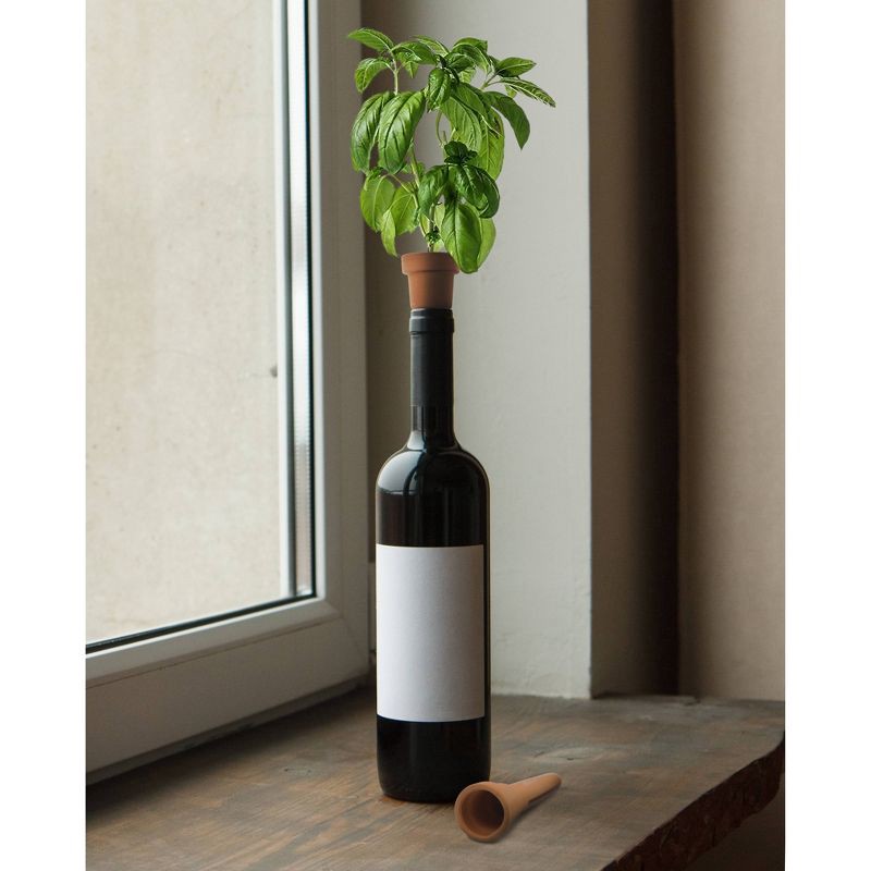 slide 2 of 3, Kikkerland Everyday Gifting Bottle Top Herb Planters, 1 ct