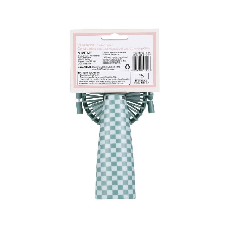 slide 7 of 7, Vivitar Everyday Gifting Mini Portable Fan, 1 ct