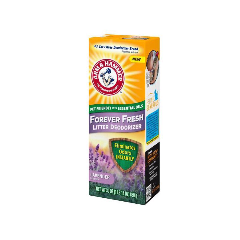 slide 3 of 7, Arm & Hammer Odor Control Forever Fresh Cat Litter Deodorizer - 30oz, 30 oz