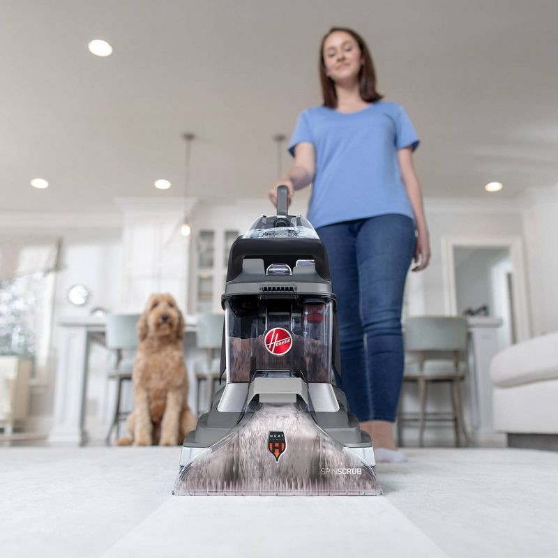 slide 2 of 8, Hoover PowerScrub XL Carpet Cleaner Appliance: Electric, 12" Path, 0.8 Gal Tank, 23' Cord, 0.8 gal