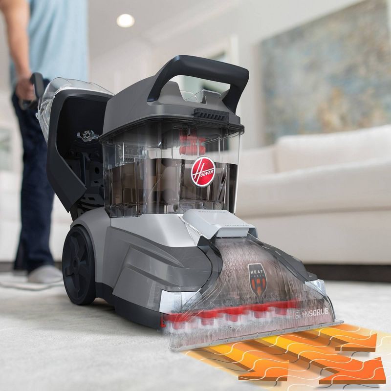 slide 3 of 8, Hoover PowerScrub XL Carpet Cleaner Appliance: Electric, 12" Path, 0.8 Gal Tank, 23' Cord, 0.8 gal