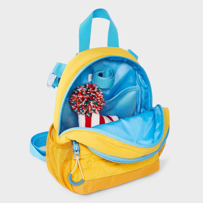 slide 4 of 7, Kids' Mini Adaptive Smiley Quilted Backpack - Cat & Jack™️: Softside, Adjustable Strap, 5 Years+, 33" Max Strap Length, 1 ct