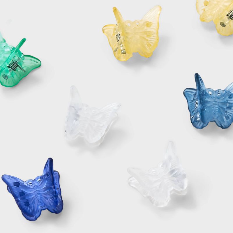 slide 3 of 3, Girls' 16pk Mini Butterfly Clips Set - Cat & Jack™️: Fashion Hair Accessories, All Hair Types, 16 ct