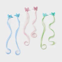 Girls' 6pk Butterfly Faux Hair Clip Set - Cat & Jack™: Fashion Styling, All Hair Types, Solid Pattern