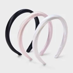 Girls&#x27; 3pk Padded Headband - art class™ Pink/White/Black: Fashion Accessory for All Hair Types