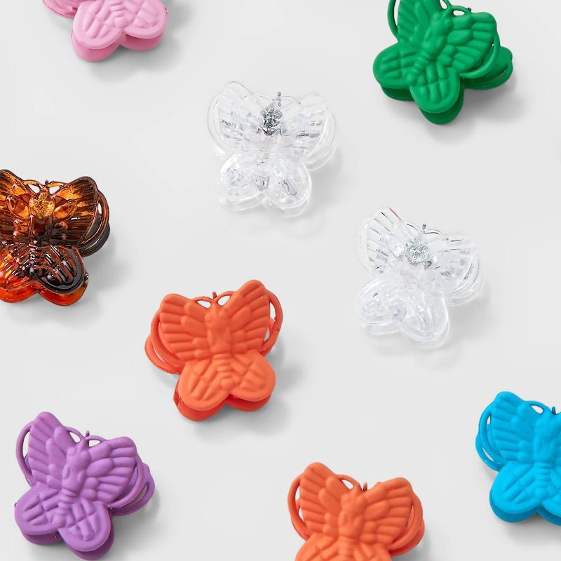 slide 3 of 3, Girls' 16pk Micro Mini Butterfly Claw Clip - art class™: Fashion Hair Accessories for All Hair Types, Ages 3+, 16 ct